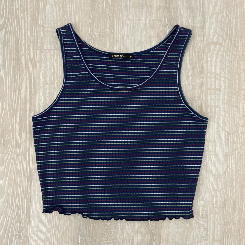Fresh of LA Stripped Cropped Top size Medium